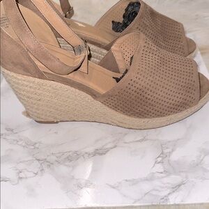 Torrid Brown Perforated Wedge Sandals 12W